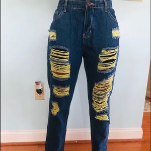 Dark wash boyfriend jeans